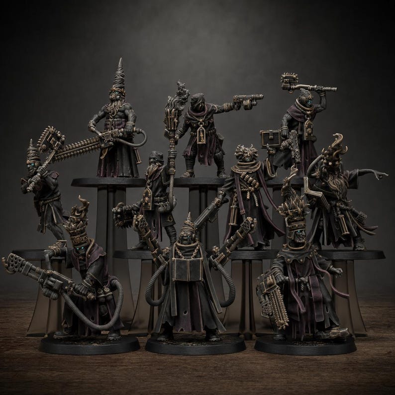 Grimcorp Firers | Station Forge 16k Resin Miniatures | 28mm 32mm Tabletop Wargaming | Unpainted image 1