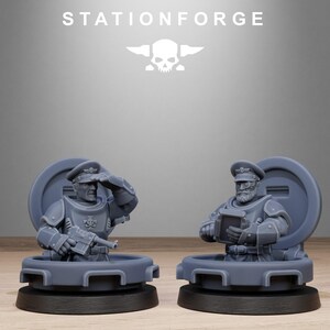 Comandanti di Carri Armati / Miniature in resina Station Forge 16k / 28 mm 32 mm per wargame da tavolo / Non dipinte immagine 4