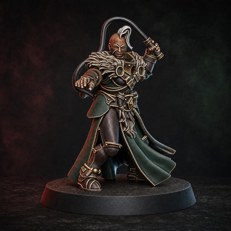 Blackhide Tribe Beastmaster | 16k Resin Miniatures | 28mm 32mm Tabletop Wargaming | Unpainted image 1