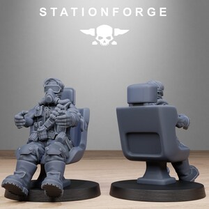 Pilot Commanders | Station Forge 16k Resin Miniatures | 28mm 32mm Tabletop Wargaming | Unpainted image 9