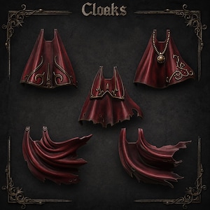 Crimson Lords - Capes - 16k Resin - GreyTide Studio - Blood / Space Warriors / Bitz / Tabletop / Wargaming / Grimdark image 1