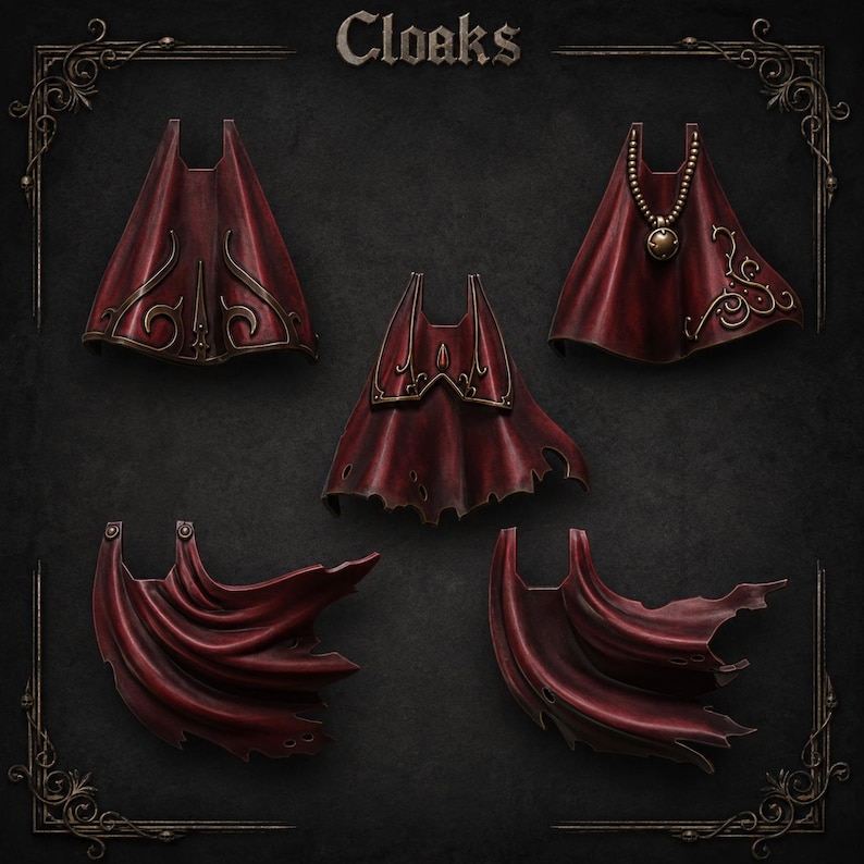 Crimson Lords - Capes - 16k Resin - GreyTide Studio - Blood / Space Warriors / Bitz / Tabletop / Wargaming / Grimdark image 1