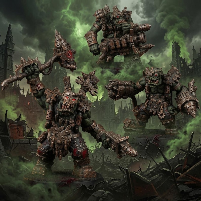 Ork Diel Krakkas / Miniaturas de resina 16k / 28 mm 32 mm Juegos de guerra de mesa / Sin pintar imagen 1