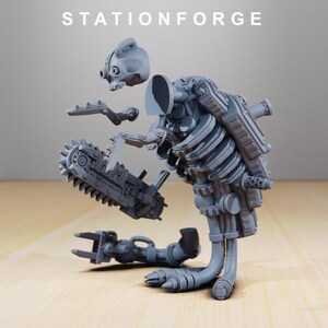 Scavenger Assassinators | Station Forge 16k Resin Miniatures | 28mm 32mm Tabletop Wargaming | Unpainted image 5
