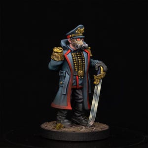 Officer | Station Forge 16k Resin Miniatures | 28mm 32mm Tabletop Wargaming | Unpainted image 6