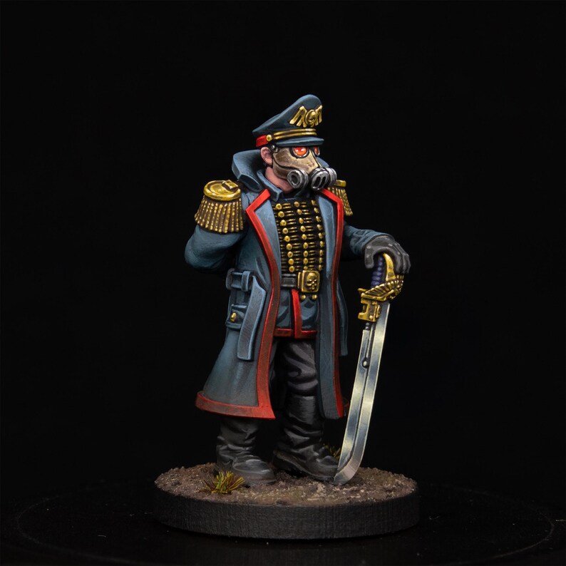 Officer | Station Forge 16k Resin Miniatures | 28mm 32mm Tabletop Wargaming | Unpainted image 6