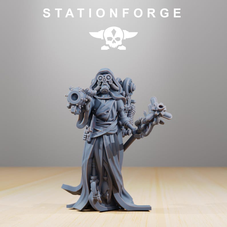 Scavenger Electro Lights | Station Forge 16k Resin Miniatures | 28mm 32mm Tabletop Wargaming | Unpainted image 2