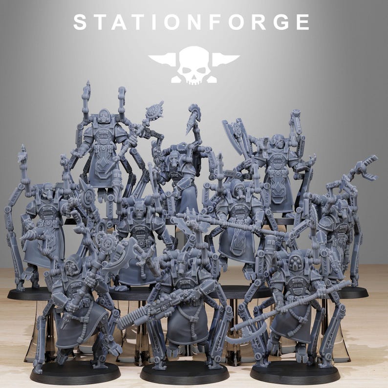 Scavenger Octapods / Miniature in resina 16k di Station Forge / 28 mm 32 mm per wargame da tavolo / Non dipinte immagine 8