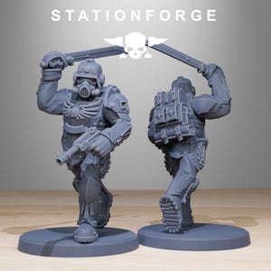 Grimguard Elites | Station Forge 16k Resin Miniatures | 28mm 32mm Tabletop Wargaming | Unpainted image 5