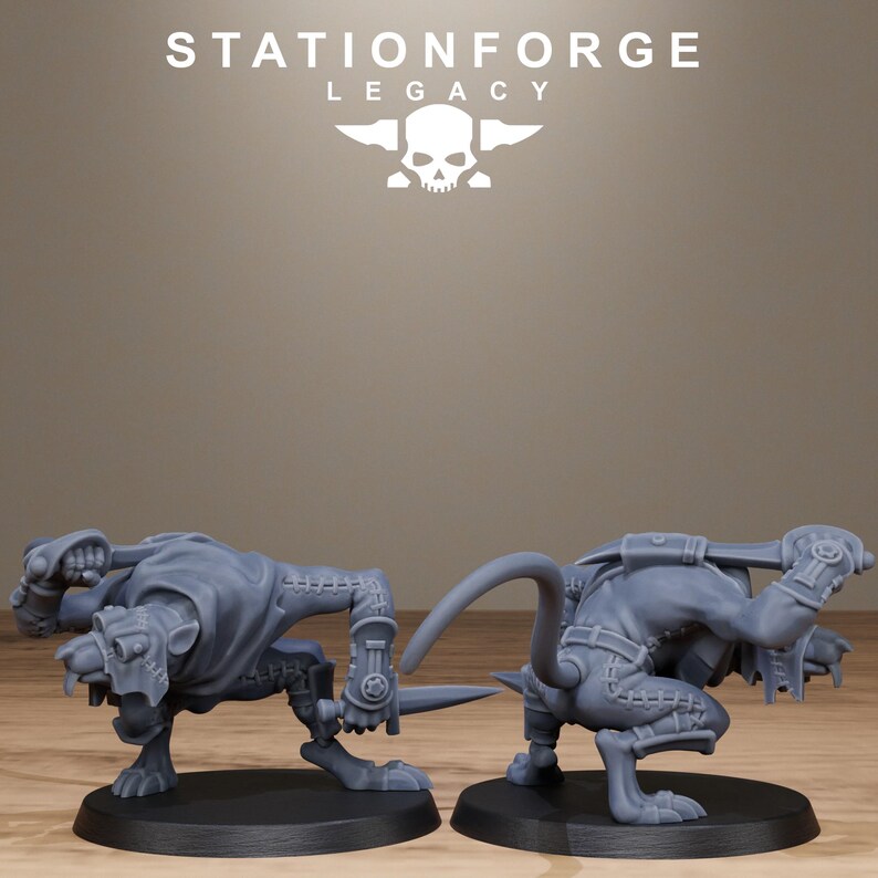 Legacy Rotfang Assassins | Station Forge 16k Resin Miniatures | 28mm 32mm Tabletop Wargaming | Unpainted image 3