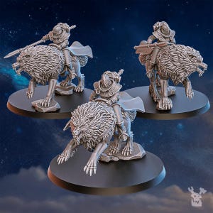 Stormpride Wolf Riders | 16k Resin Miniatures | 28mm 32mm Tabletop Wargaming | Unpainted image 9