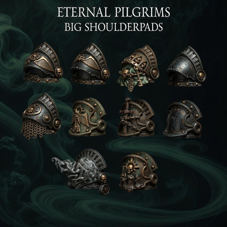 Eternal Pilgrims - Termi pack - Big shoulderpads - 16k Resin - GreyTide Studio - Holy Warriors / Bitz / Tabletop / Wargaming / Grimdark image 1
