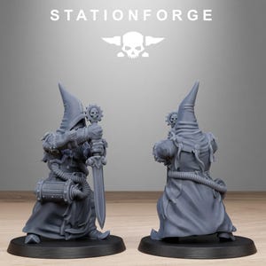 Místicos Carroñeros / Station Forge 16k Miniaturas de Resina / 28 mm 32 mm Juegos de Guerra de Mesa / Sin Pintar imagen 5