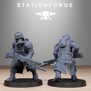 GrimGuard Shovel Trenches | Station Forge 16k Resin Miniatyrer | 28 mm 32 mm Bordsskiva Krigsspel | Omålad bild 8