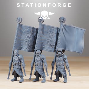 Grimguard Combatants | Station Forge 16k Resin Miniatyrer | 28 mm 32 mm Bordspel Krigsspel | Omålad bild 3