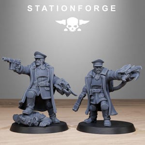 Freeguard Officer | Station Forge 16k Resin Miniatures | 28mm 32mm Tabletop Wargaming | Unpainted image 2