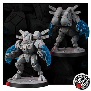 Horizon Battlesuit | 16k Resin Miniatures | 28mm 32mm Tabletop Wargaming | Unpainted image 5