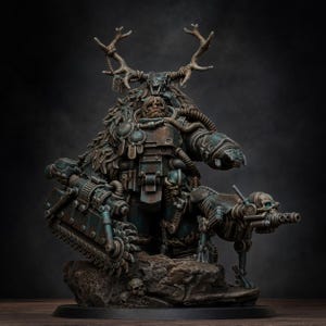 Druida Tecno Salvaje / Miniaturas de resina Station Forge 16k / 28 mm 32 mm para juegos de mesa / Sin pintar imagen 1
