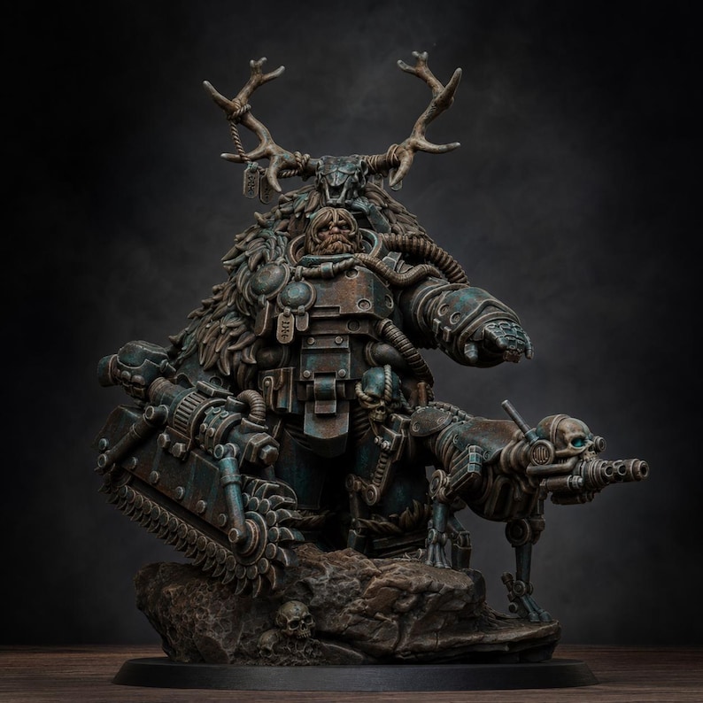 Druida Tecno Salvaje / Miniaturas de resina Station Forge 16k / 28 mm 32 mm para juegos de mesa / Sin pintar imagen 1