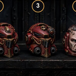 Crimson Lords - Big armor - 16k Resin - GreyTide Studio - Blood / Space Warriors / Bitz / Tabletop / Wargaming / Grimdark image 1