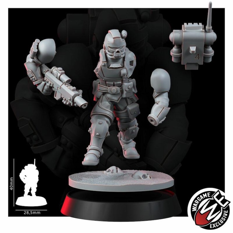 Space Knights Urban Storm Squad | 16k Resin Miniatures | 28mm 32mm Tabletop Wargaming | Unpainted image 8
