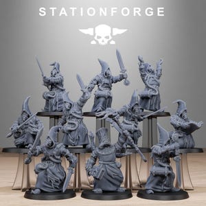 Místicos Carroñeros / Station Forge 16k Miniaturas de Resina / 28 mm 32 mm Juegos de Guerra de Mesa / Sin Pintar imagen 2