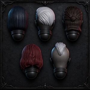 Sisterhood Heads – 16K Resin Conversion Bits for Grimdark Wargaming (Set of 5) image 2