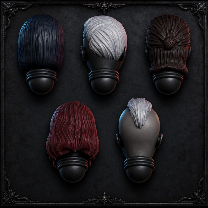 Sisterhood Heads – 16K Resin Conversion Bits for Grimdark Wargaming (Set of 5) image 2