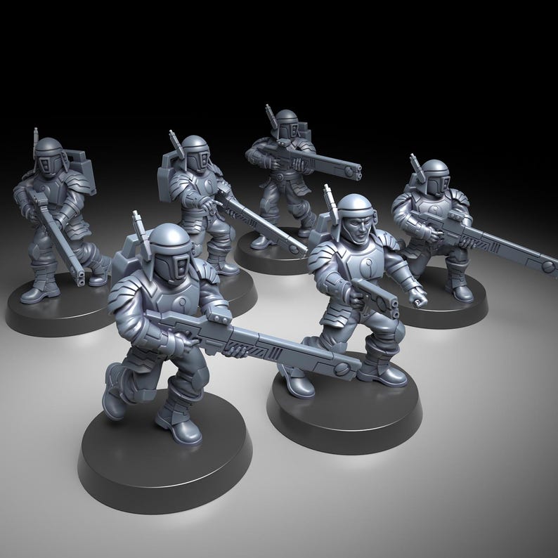 Coalition Human Helpers | 16k Resin Miniatures | 28mm 32mm Tabletop Wargaming | Unpainted image 2
