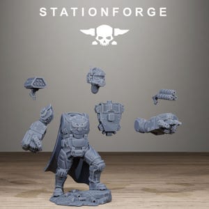 Vaskar Heavy Squad | Station Forge 16k Resin Miniatures | 28mm 32mm Tabletop Wargaming | Unpainted image 10
