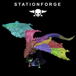 Xenaridendrache | Station Forge 16k Resinminiaturen | 28 mm/32 mm Tabletop-Wargaming | Unbemalt Bild 7