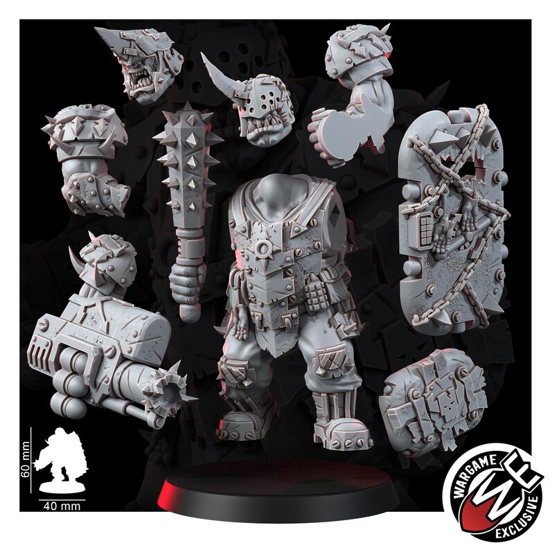 Chaos Renegades Of Pain Bulls | 16k Resin Miniatures | 28mm 32mm Tabletop Wargaming | Unpainted image 4