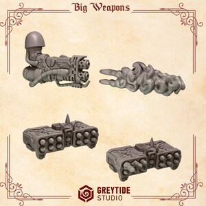 Crimson Lords - Big Armor Heavy Weapons - 16k Resin - GreyTide Studio - Blood / Space Warriors / Bitz / Tabletop / Wargaming / Grimdark image 2