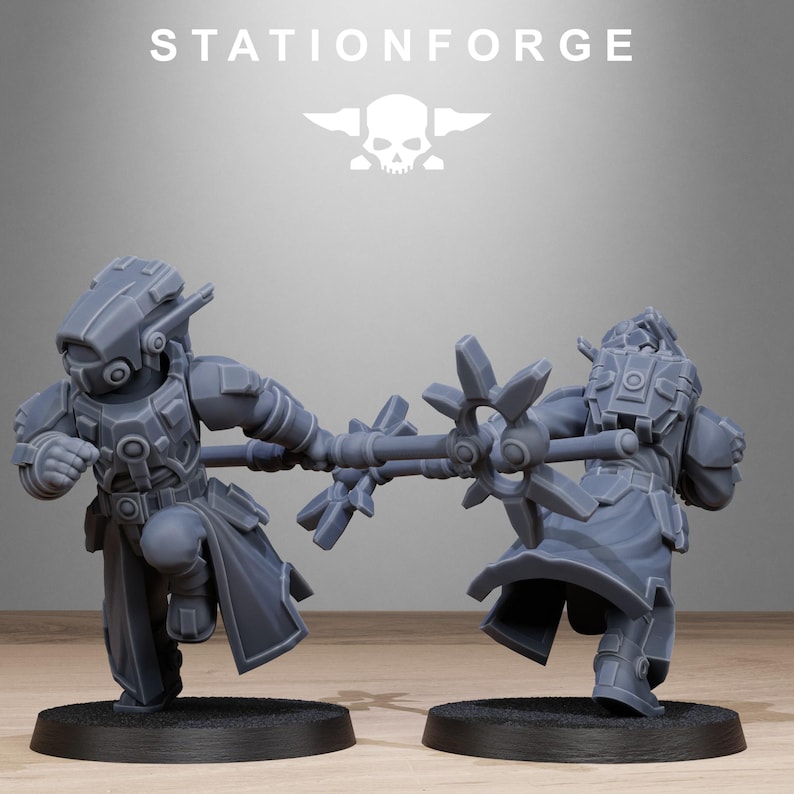 Tarion Priests | Station Forge 16k Resin Miniatures | 28mm 32mm Tabletop Wargaming | Unpainted image 7