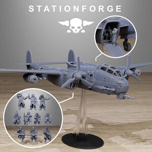 Grimguard Vulture Plane | Station Forge 16k Resin Miniatures | 28 mm 32 mm Tabletop Wargaming | Unbemalt Bild 2