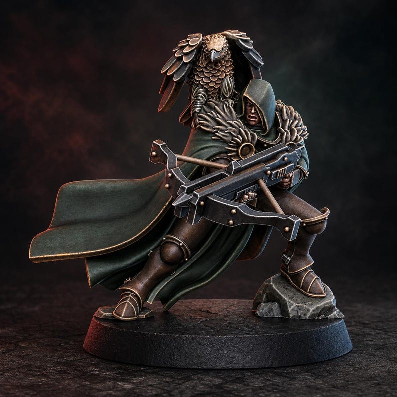 Blackhide Tribe Archer | 16k Resin Miniatures | 28mm 32mm Tabletop Wargaming | Unpainted image 1