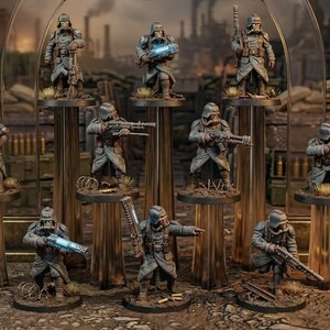 Grimguard Infanteriebouwer | Station Forge 16k Resin Miniatures | 28 mm 32 mm Tafelblad Wargaming | Ongeverfd afbeelding 7
