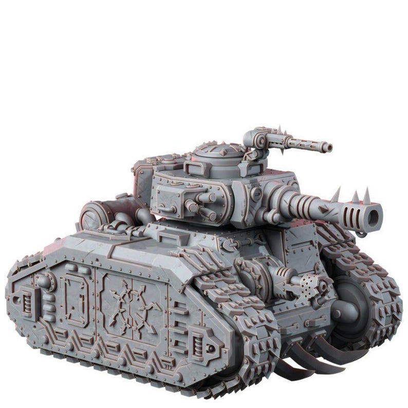 Chaos Degrader Battle Tank | 16k Resin Miniatures | 28mm 32mm Tabletop Wargaming | Unpainted image 6