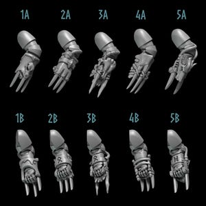 Primal Hounds - Claws - 16k Resin - GreyTide Studio - Wolves / Space Warriors / Bitz / Tabletop / Wargaming / Grimdark image 2