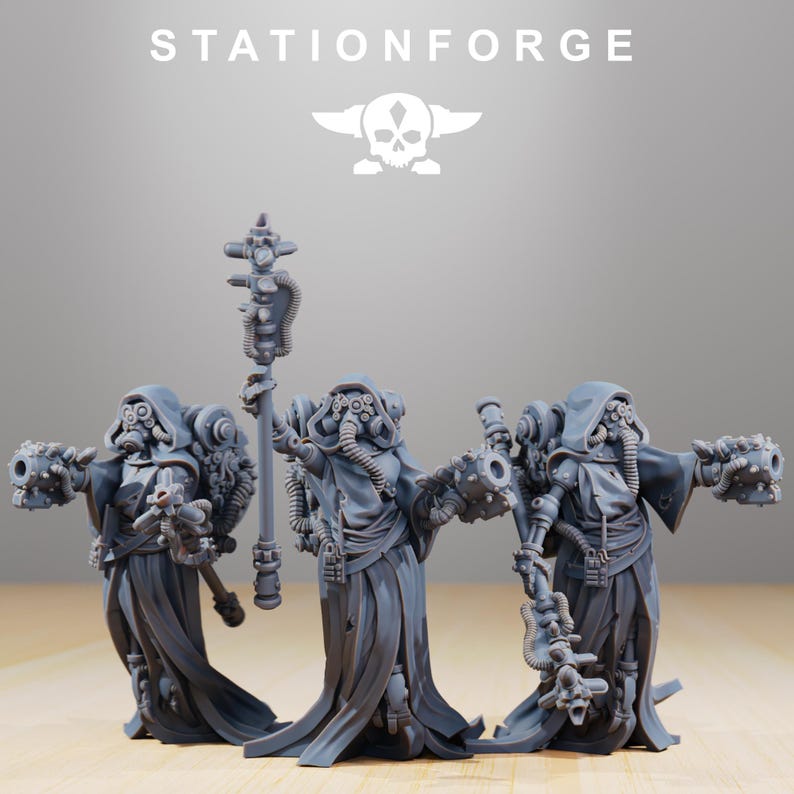 Scavenger Electro Lights | Station Forge 16k Resin Miniatures | 28mm 32mm Tabletop Wargaming | Unpainted image 5