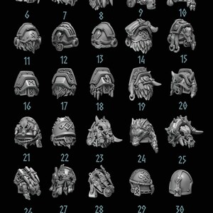 Primal Hounds - Shoulder Pads - 16k Resin - GreyTide Studio - Wolves / Space Warriors / Bitz / Tabletop / Wargaming / Grimdark image 2