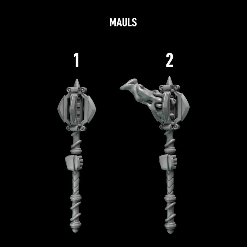 Eternal Pilgrims - Termi pack - Swords & mauls - 16k Resin - GreyTide Studio - Holy Warriors / Bitz / Tabletop / Wargaming / Grimdark imagen 3
