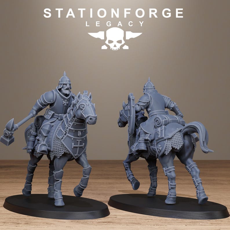 Caballería Legacy Thorncrest / Station Forge 16k Miniaturas de resina / 28 mm 32 mm Juegos de guerra de mesa / Sin pintar imagen 11