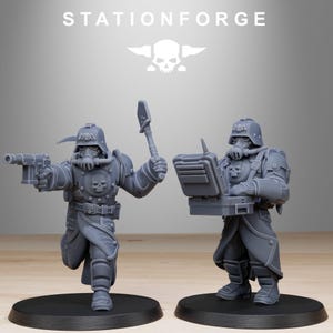 Grimguard Bombardiers | Station Forge 16k Resin Miniatures | 28mm 32mm Tabletop Wargaming | Unpainted image 7