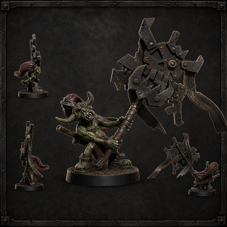 Zabaku - Orc Character - 16k Resin - Orcs / Tabletop / Wargaming / Grimdark image 1