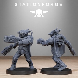 Pistoleiros Tarion | Miniaturas de resina Station Forge 16k | Jogos de guerra de mesa 28 mm e 32 mm | Sem pintura imagem 3