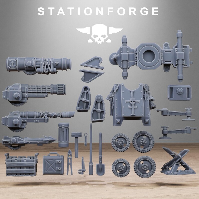 Royalguard Light Artillery | Station Forge 16k Resin Miniatures | 28mm 32mm Tabletop Wargaming | Unpainted image 4