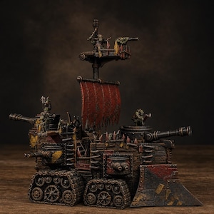 Gobs Short Pearl Battle Ship | Station Forge 16K Resin Miniature (28mm/32mm Scale) image 1