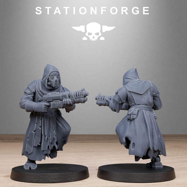 Plünderer-Henker | Station Forge 16k Resin-Miniaturen | 28 mm/32 mm Tabletop-Wargaming | Unbemalt Bild 3