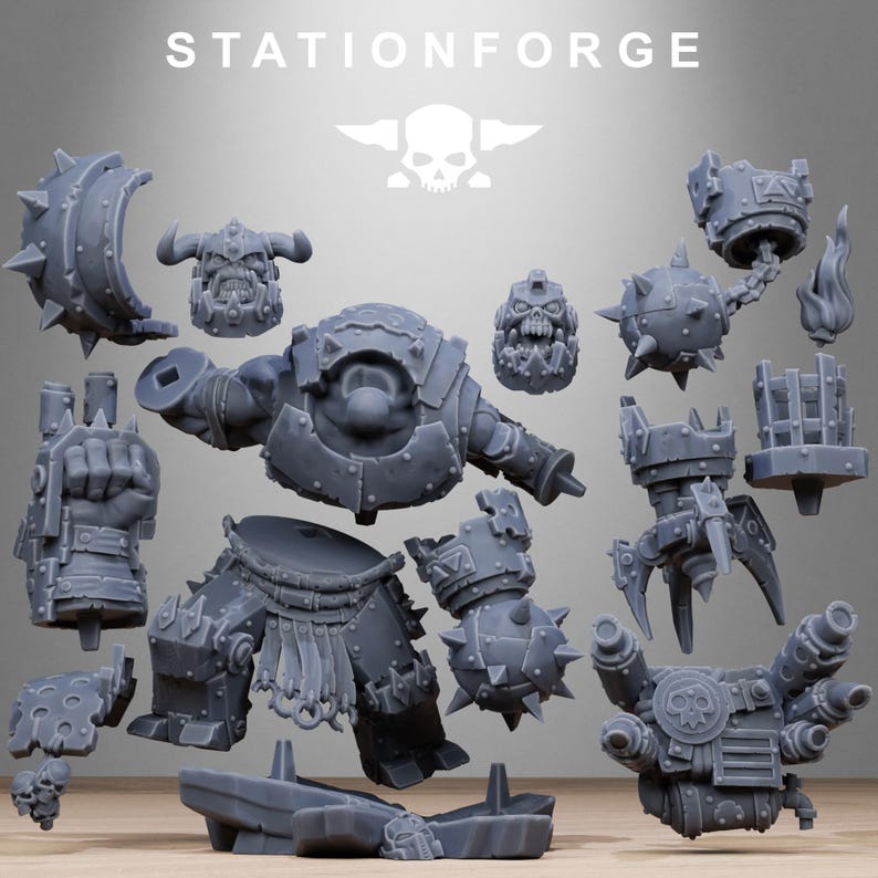 Orks Metjaw Boss | Station Forge 16k Resin Miniatures | 28mm 32mm Tabletop Wargaming | Unpainted image 3